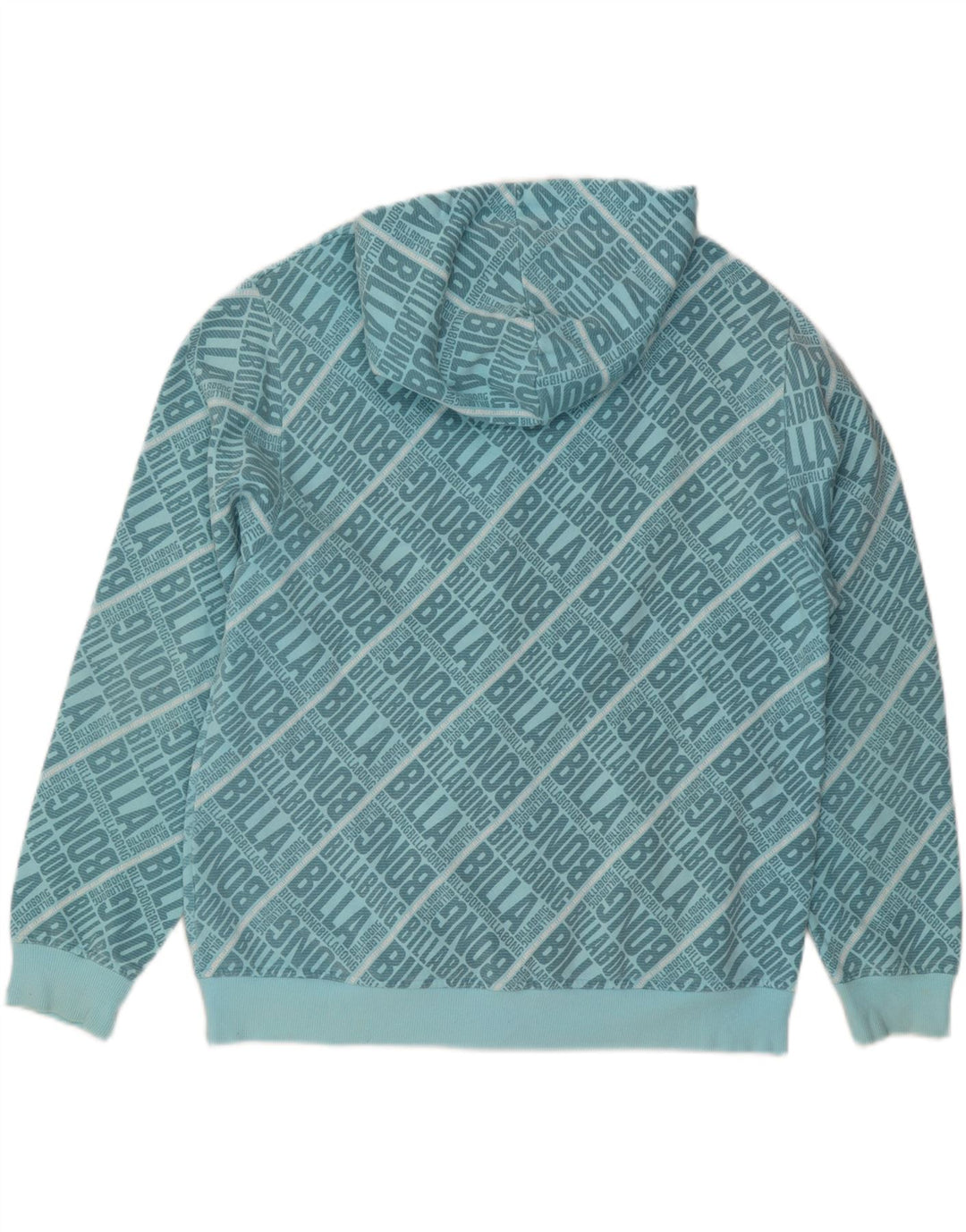 BILLABONG Mens Graphic Zip Hoodie Sweater XL Blue Cotton