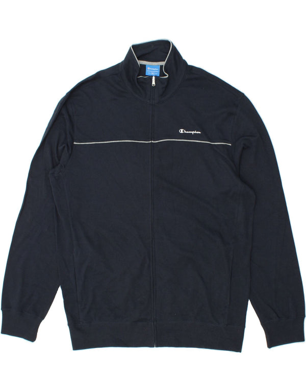 CHAMPION Mens Tracksuit Top Jacket 3XL Navy Blue Cotton