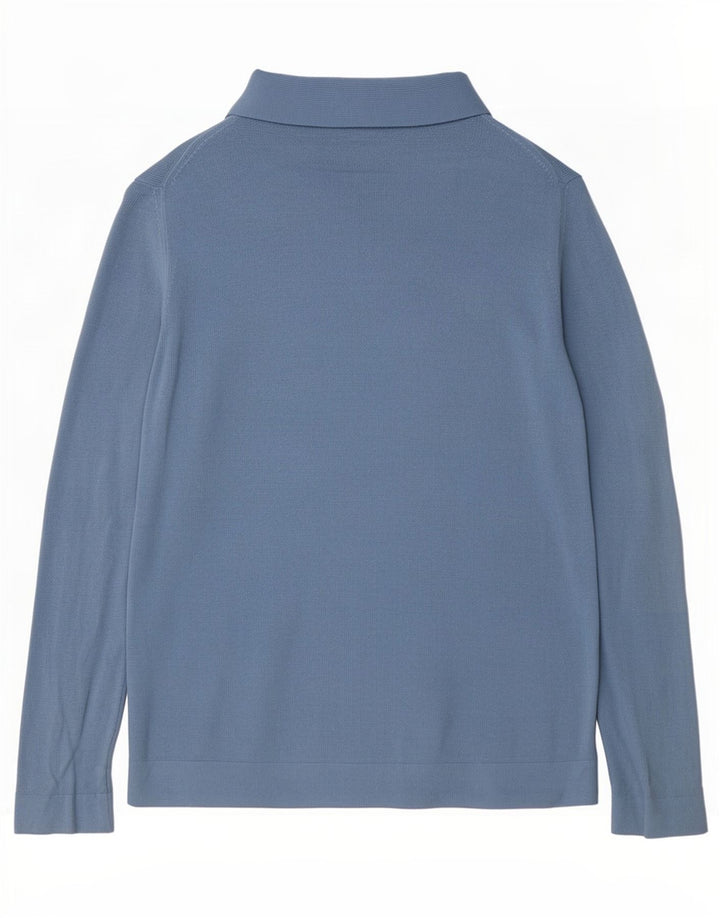 Marks & Spencer Womens Roll Neck Jumper Sweater UK 12 Medium Blue