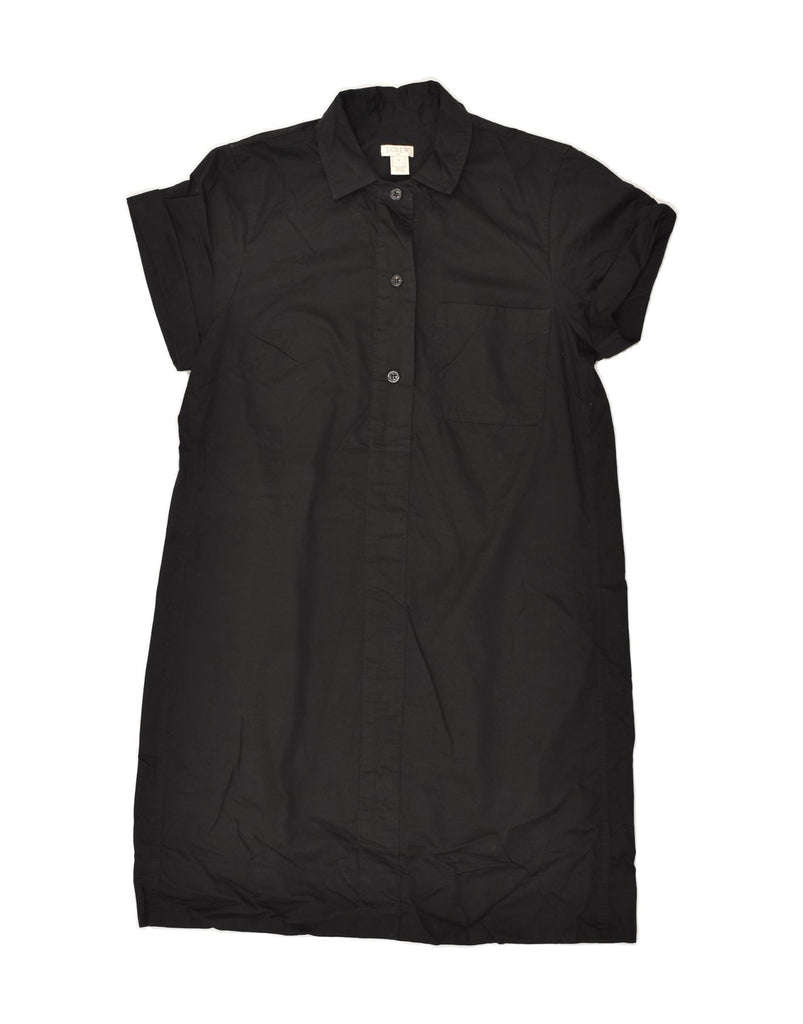 J. CREW Womens Pullover Shirt Dress UK 10 Small Black Cotton | Vintage J. Crew | Thrift | Second-Hand J. Crew | Used Clothing | Messina Hembry 