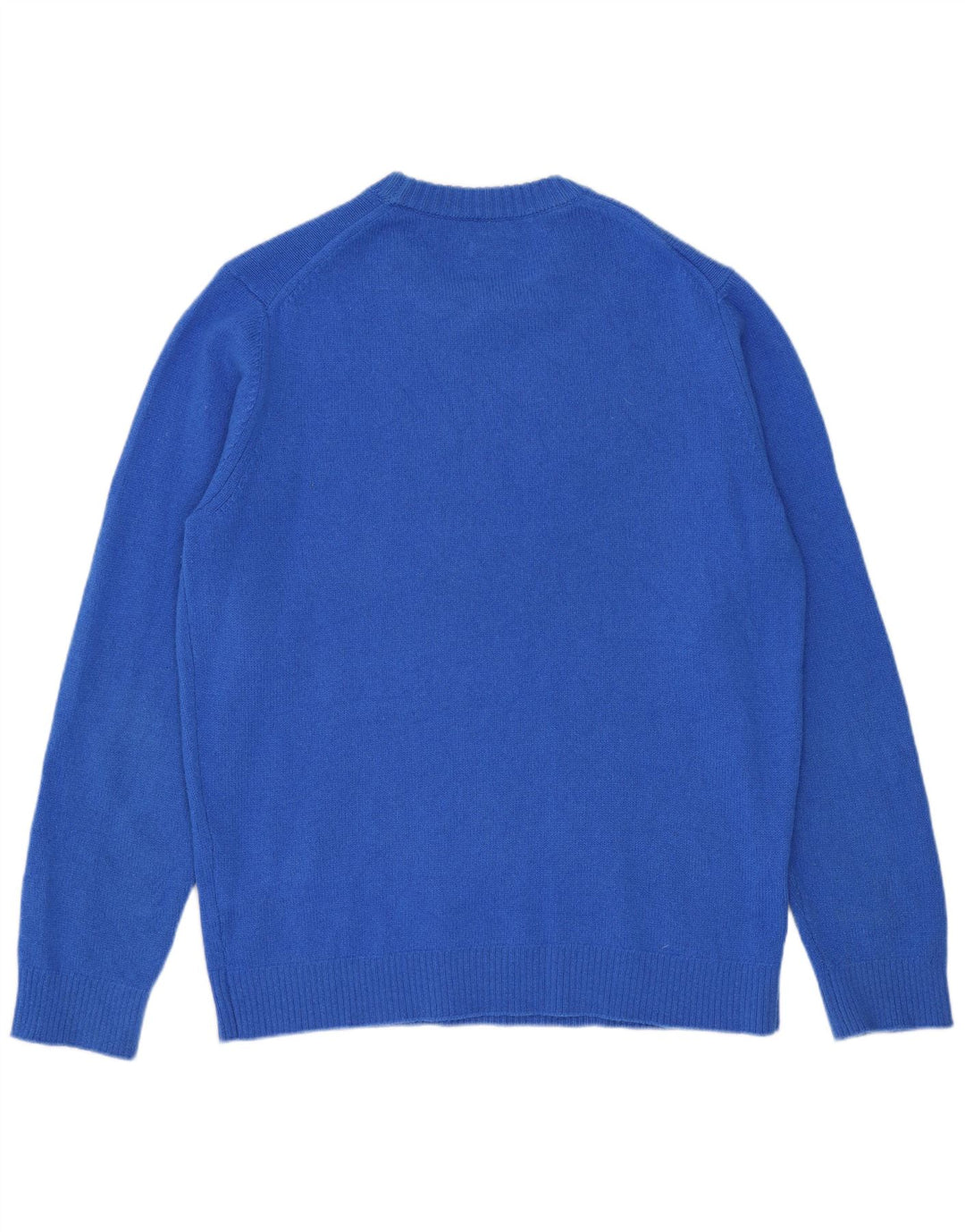 Massimo Dutti Mens Crew Neck Jumper Sweater Large Blue Wool