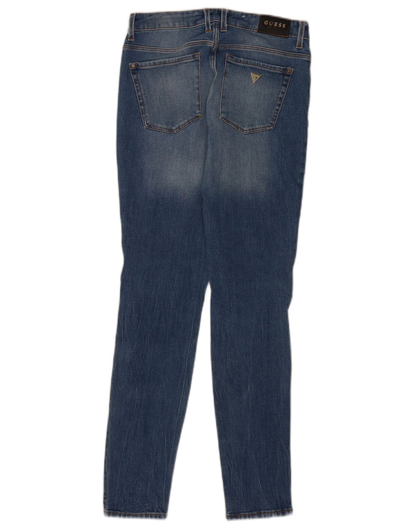 Guess Womens Distressed Skinny Jeans W26 L29 Blue