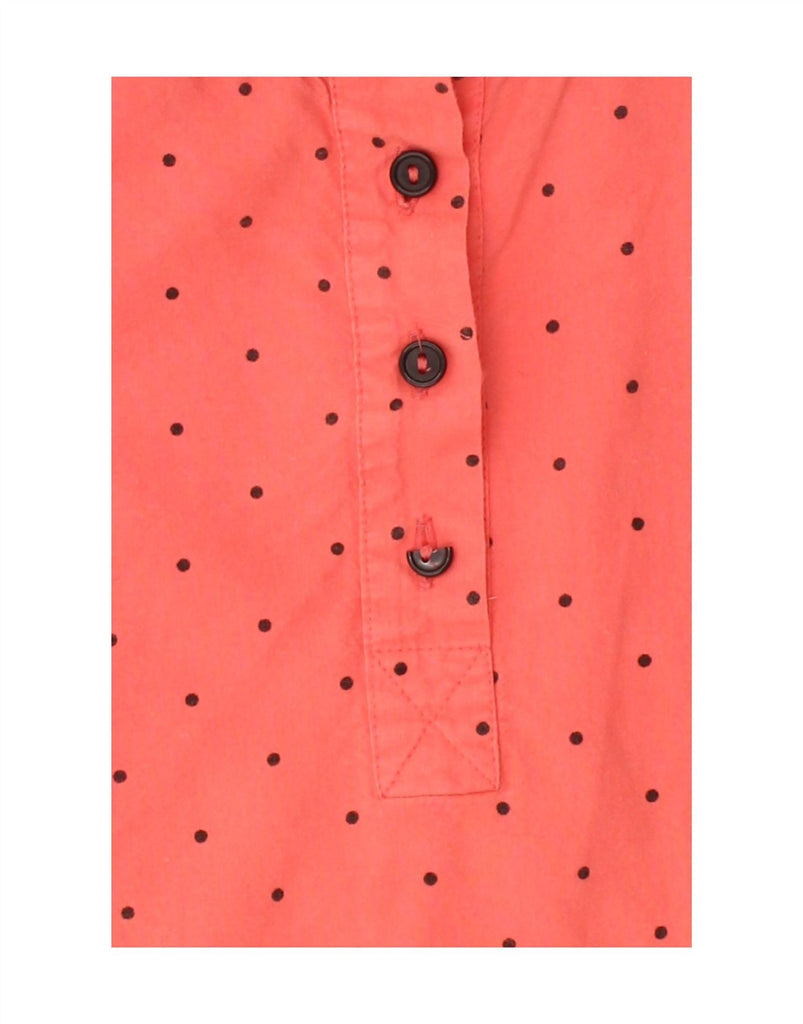 VINTAGE Womens Blouse Top UK 16 Large Orange Spotted Cotton Vintage Vintage and Second-Hand Vintage from Messina Hembry 