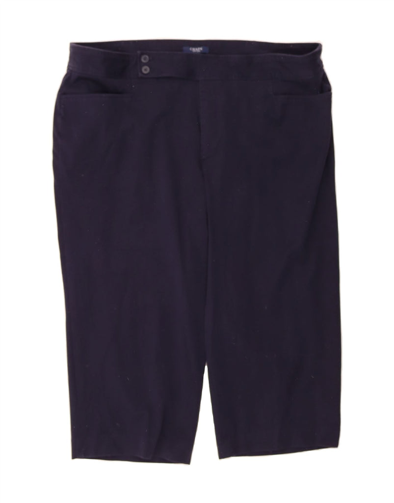 CHAPS Womens Straight Capri Trousers US 20 3XL W40 L20 Navy Blue Cotton Vintage Chaps and Second-Hand Chaps from Messina Hembry 