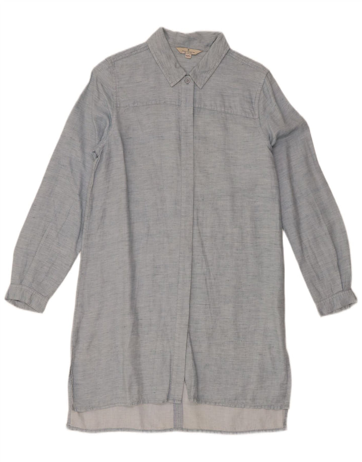 French Connection Womens Shirt Dress UK 8 Small Blue Lyocell