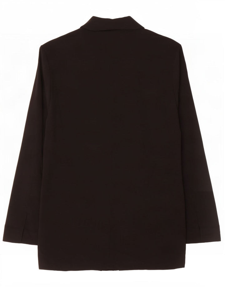 Zara Womens Double Breasted Blazer Jacket UK 14 Medium Black