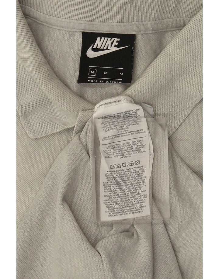 Nike Mens Polo Shirt Medium Grey Cotton