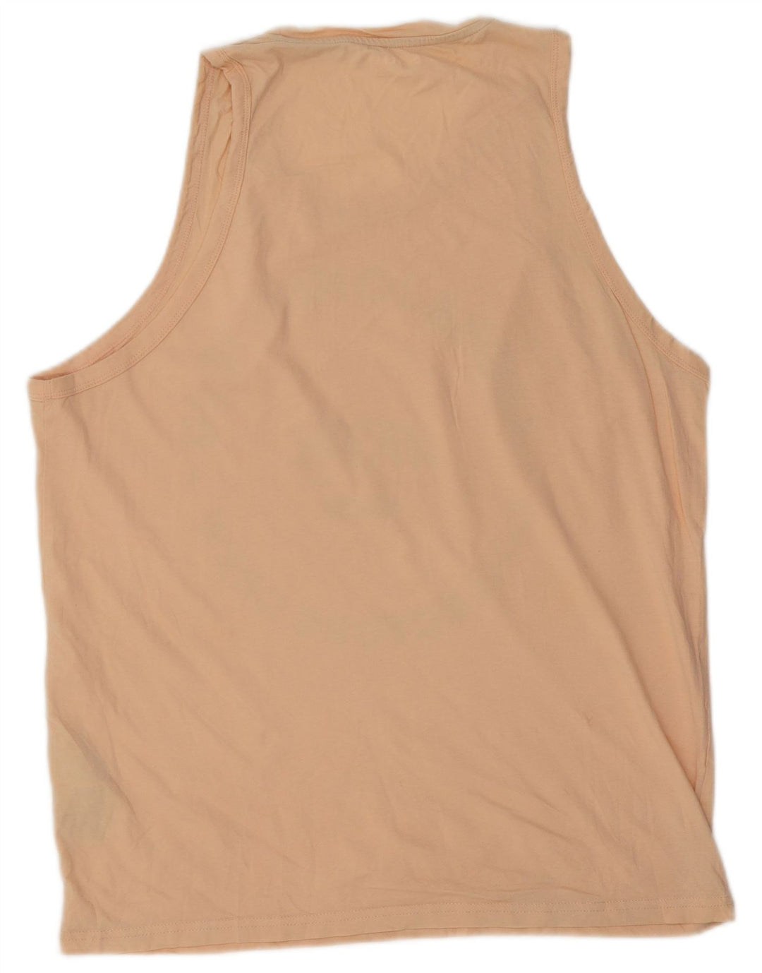 Jack & Jones Mens Graphic Vest Top XL Beige Cotton