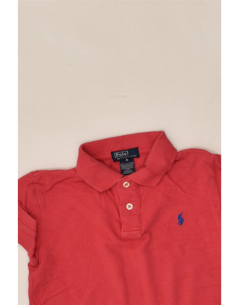 POLO RALPH LAUREN Boys Polo Shirt 5-6 Years Red Cotton | Vintage Polo Ralph Lauren | Thrift | Second-Hand Polo Ralph Lauren | Used Clothing | Messina Hembry 