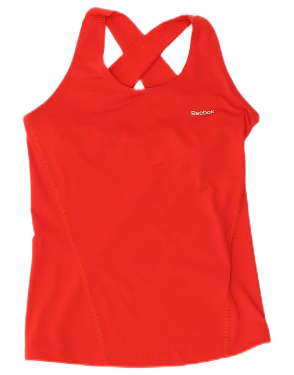 Reebok Womens Vest Top UK 4 XS Red Polyester