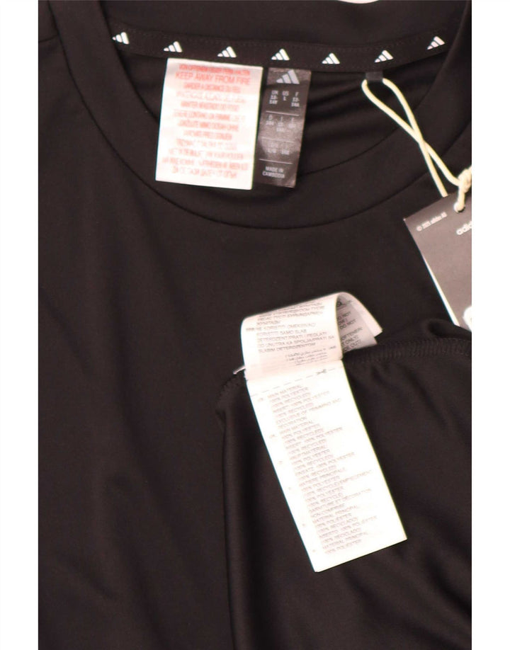 Adidas Boys Climacool T-Shirt Top 13-14 Years Black Polyester