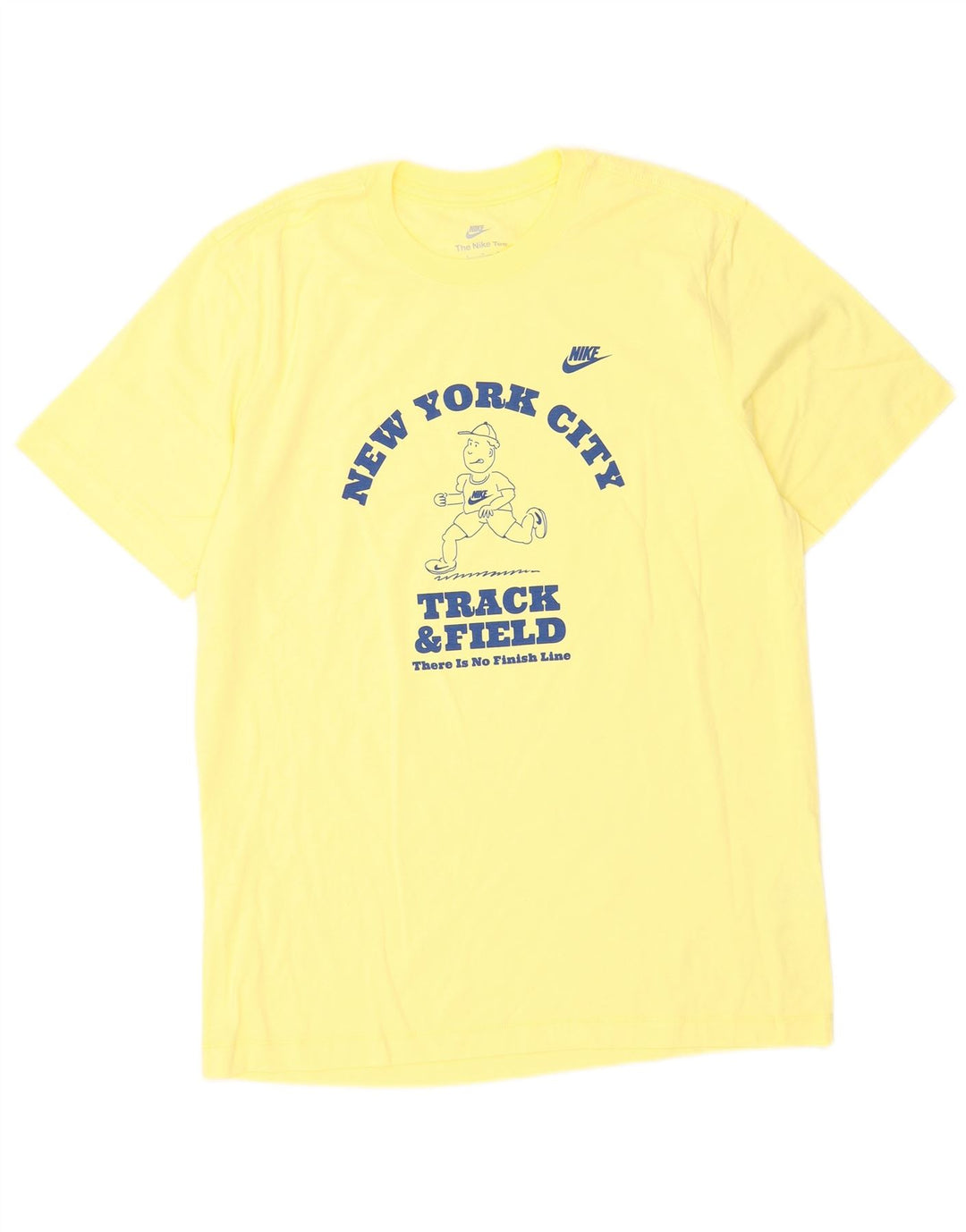 Nike Mens Graphic T-Shirt Top Medium Yellow Cotton