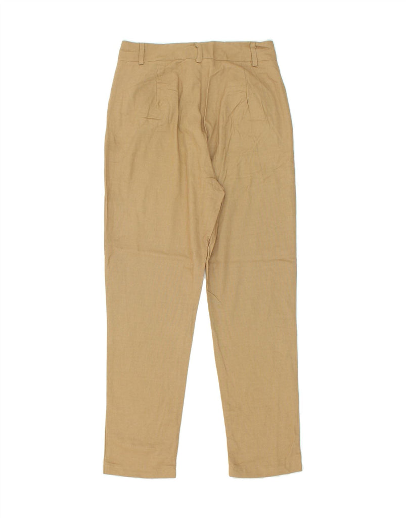 SHEIN Womens Slim Casual Trousers Small W27 L26 Beige Cotton Vintage Shein and Second-Hand Shein from Messina Hembry 