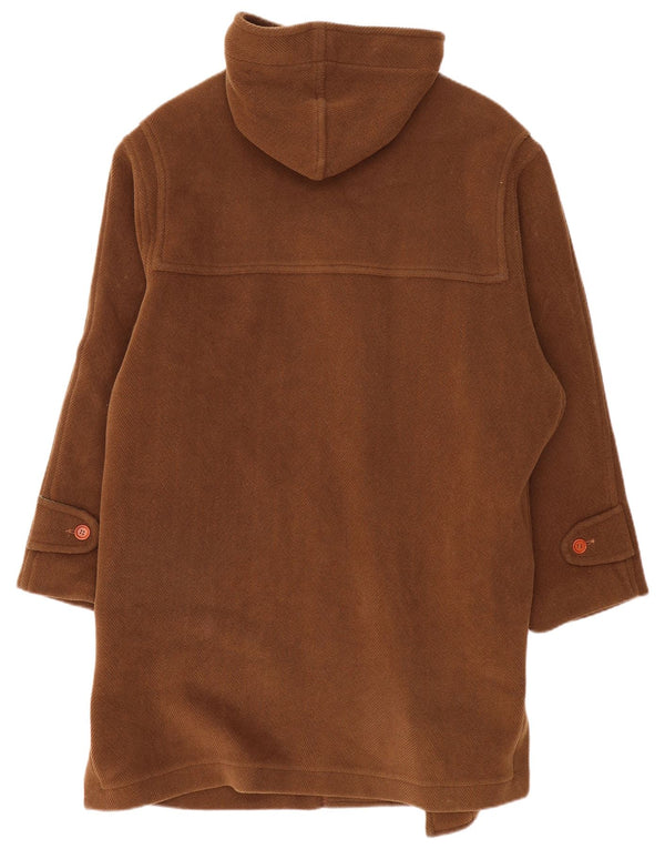 Vintage Mens Hooded Duffle Coat IT 52 XL Brown