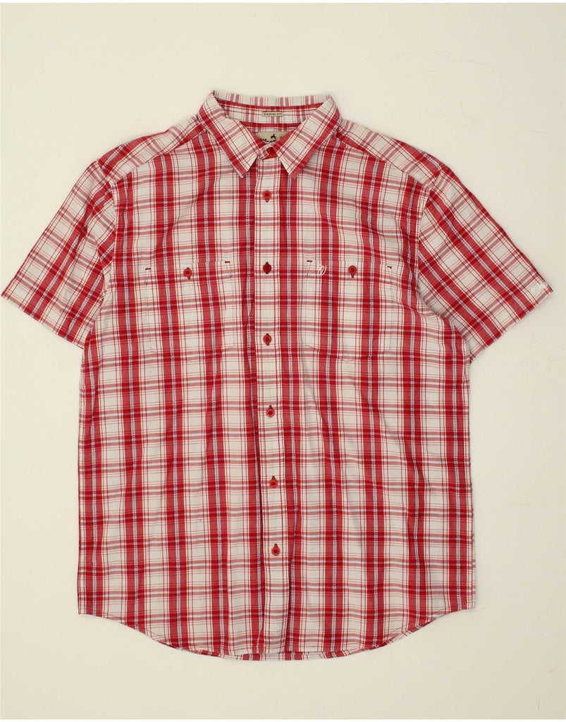 WRANGLER Mens Casual Fit Short Sleeve Shirt Medium Red Check | Vintage Wrangler | Thrift | Second-Hand Wrangler | Used Clothing | Messina Hembry 