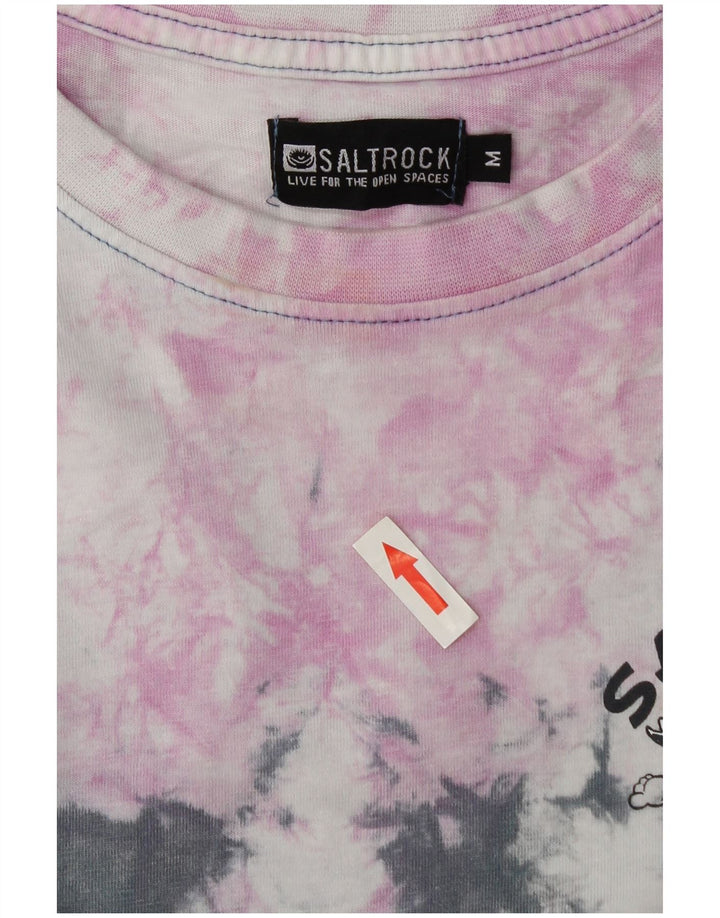 Saltrock Mens Graphic T-Shirt Top Medium Multicoloured Tie Dye Cotton