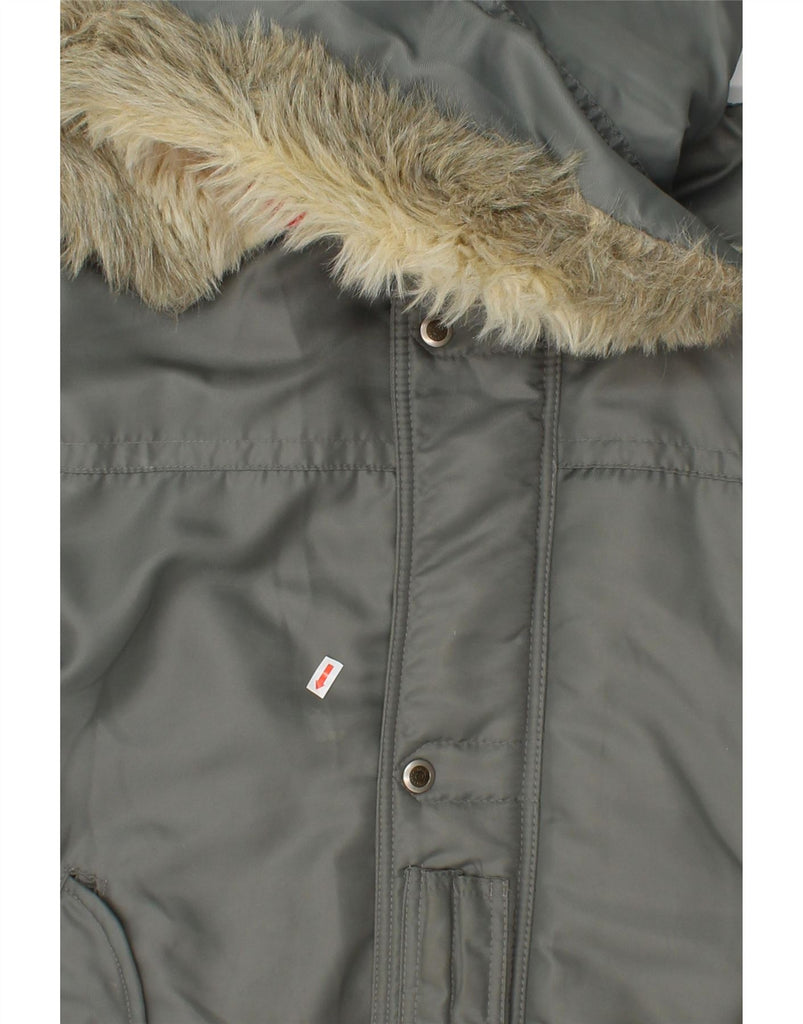 CARHARTT Mens Hooded Padded Bomber Jacket UK 36 Small Grey Nylon Vintage Carhartt and Second-Hand Carhartt from Messina Hembry 