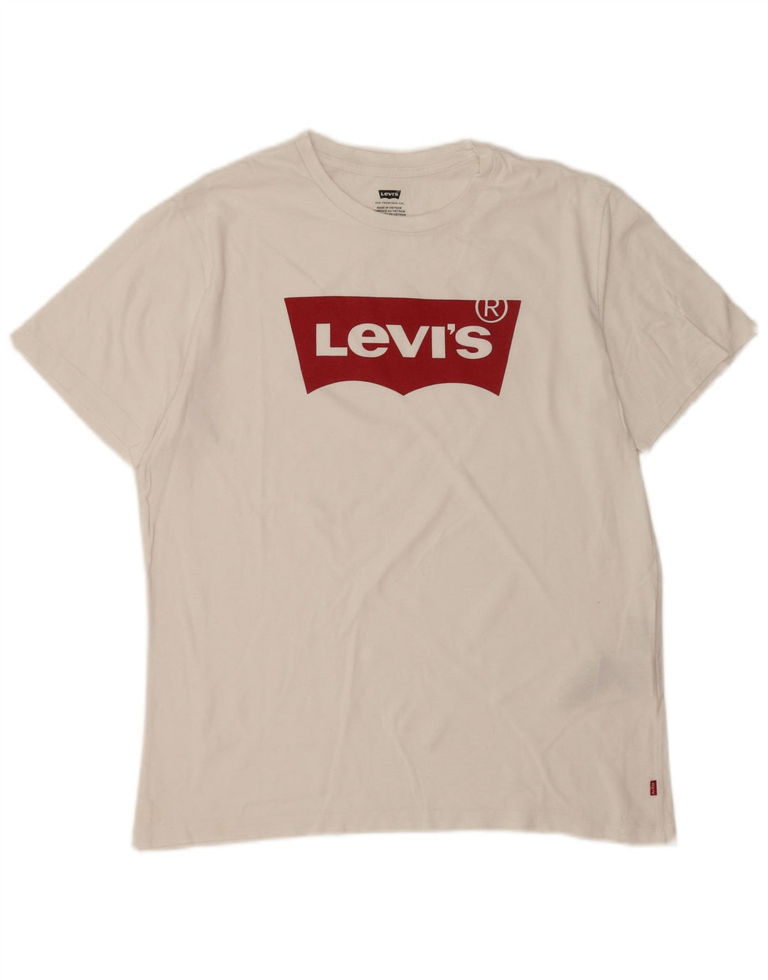 Levi's Mens Graphic T-Shirt Top Medium White Cotton