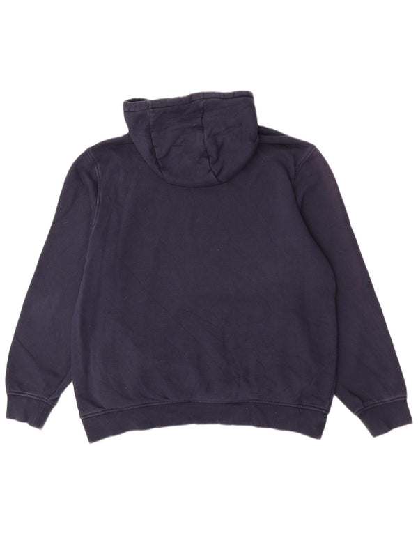 Lacoste Mens Classic Fit Hoodie Jumper Size 7 2XL Navy Blue Cotton