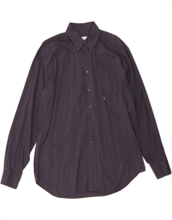 TRUSSARDI Mens Shirt Size 16 1/2 Large Black Vintage Trussardi and Second-Hand Trussardi from Messina Hembry 
