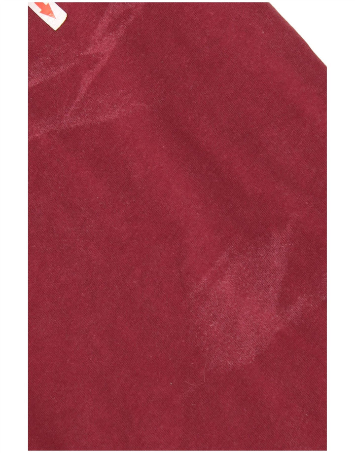 Adidas Mens T-Shirt Top Small Burgundy Cotton