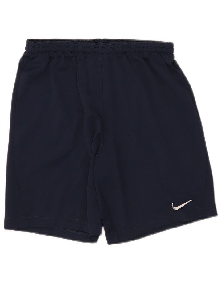 Nike Boys Dri Fit Sport Shorts 12-13 Years Large Navy Blue Polyester