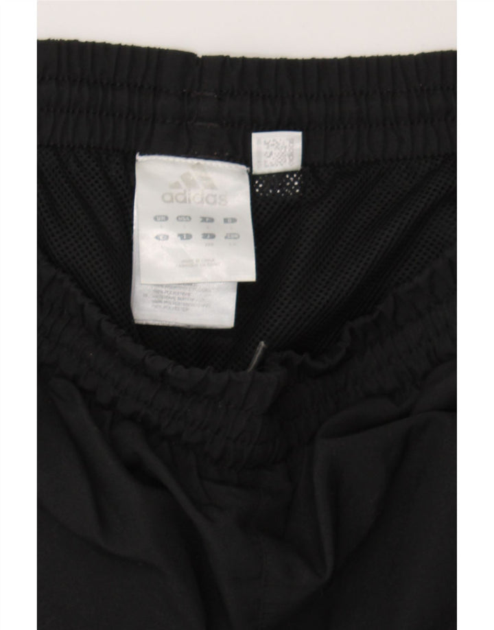 ADIDAS Mens Tracksuit Trousers Joggers Large Black Polyester
