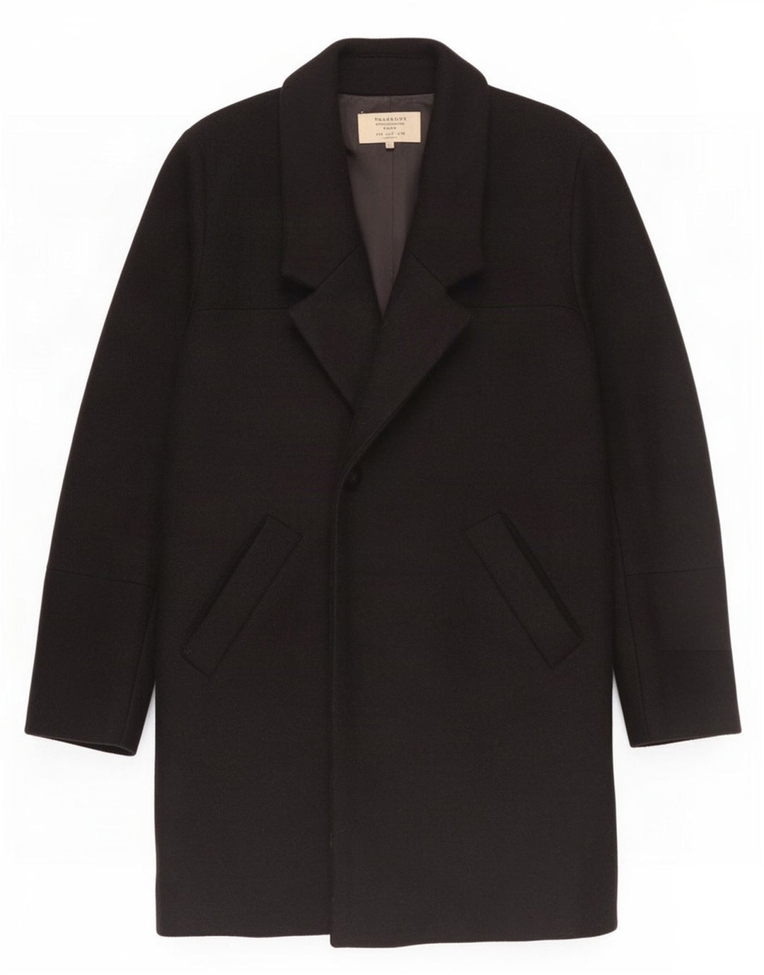 Zara Womens Trafaluc Overcoat UK 10 Small Black