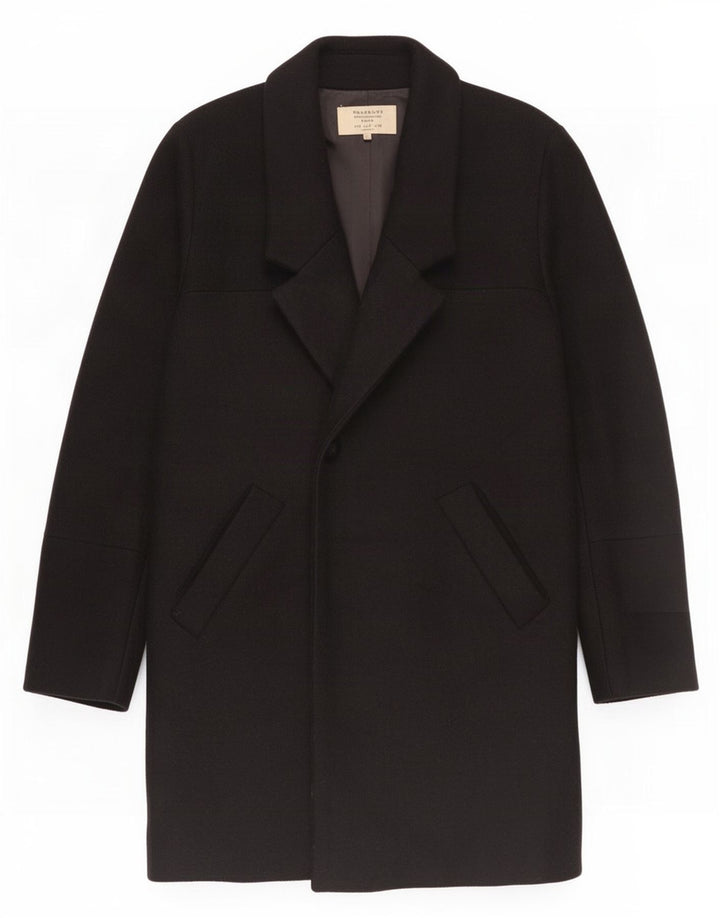Zara Womens Trafaluc Overcoat UK 10 Small Black