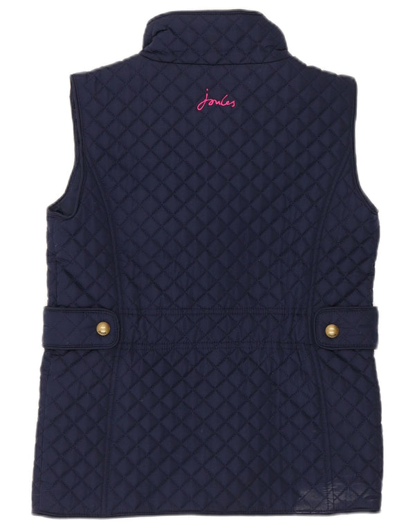 Joules Girls Quilted Gilet 7-8 Years Navy Blue Polyester