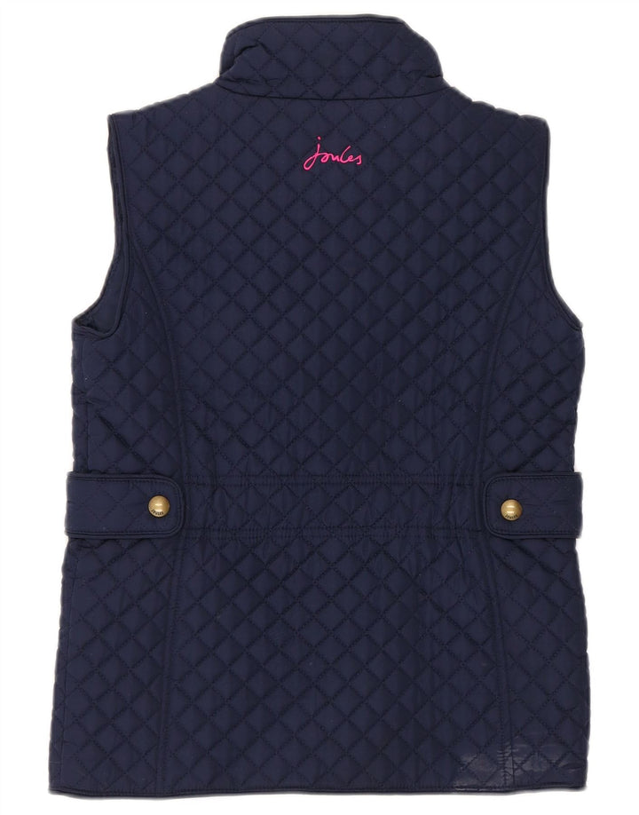 Joules Girls Quilted Gilet 7-8 Years Navy Blue Polyester