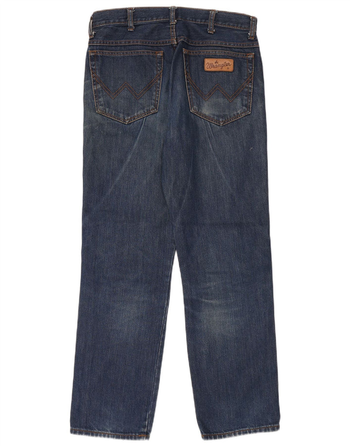 WRANGLER Mens Straight Jeans W32 L30 Blue Cotton