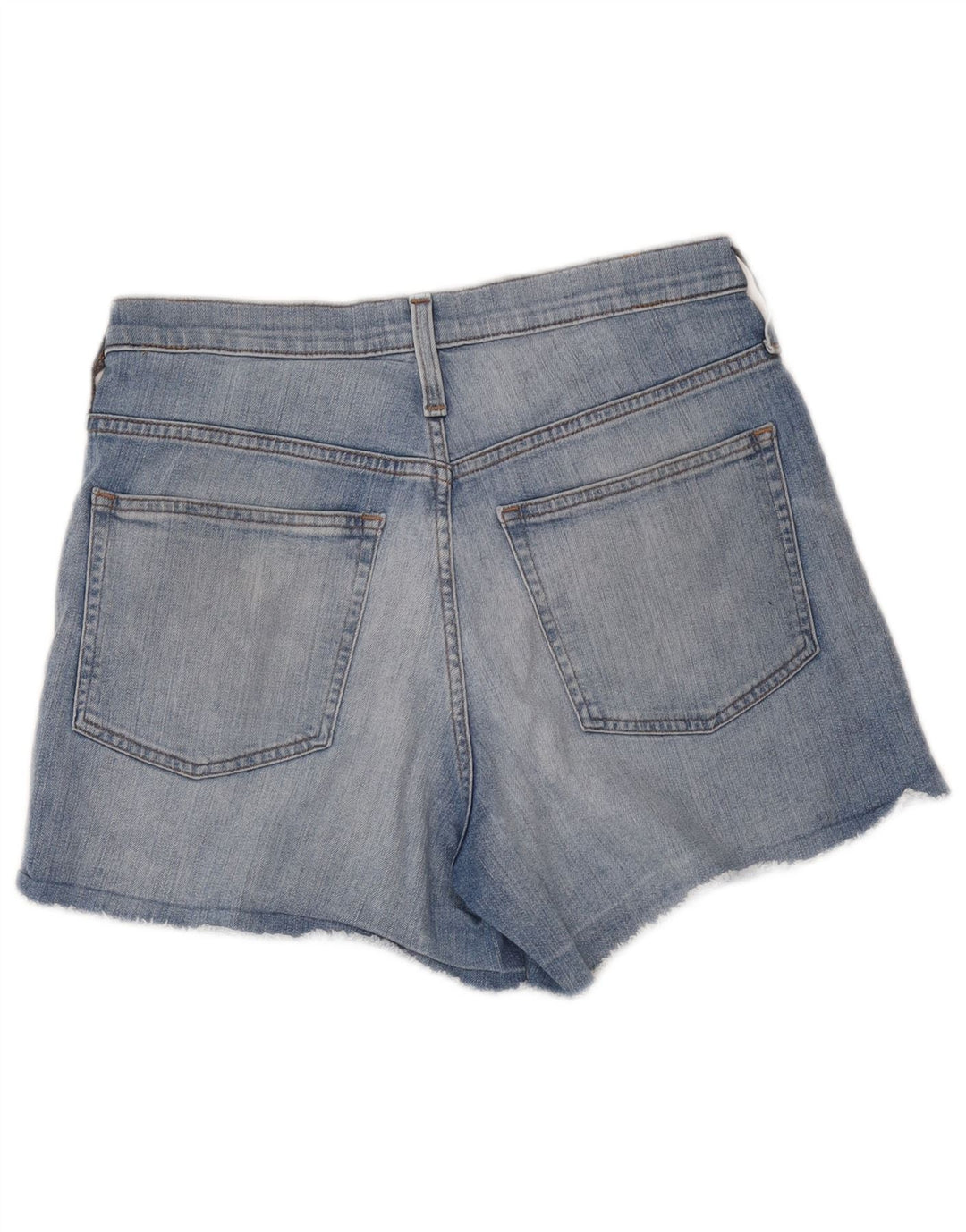 J. Crew Womens High Waist Distressed Denim Shorts W30 Medium Blue Cotton