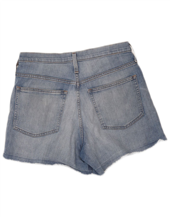 J. Crew Womens High Waist Distressed Denim Shorts W30 Medium Blue Cotton