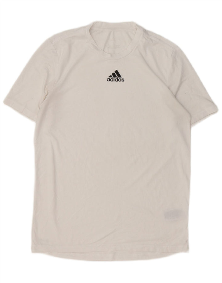 Adidas Mens Aeroready T-Shirt Top Small White Polyester