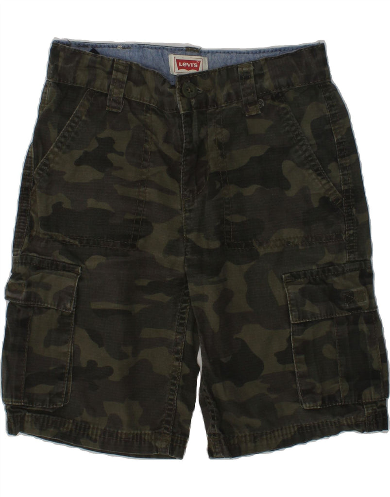 LEVI'S Boys Cargo Shorts 6-7 Years W24  Khaki Camouflage Cotton | Vintage Levi's | Thrift | Second-Hand Levi's | Used Clothing | Messina Hembry 