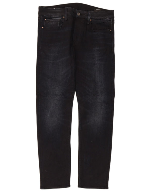 G-Star Mens Slim Jeans W32 L30 Black Cotton