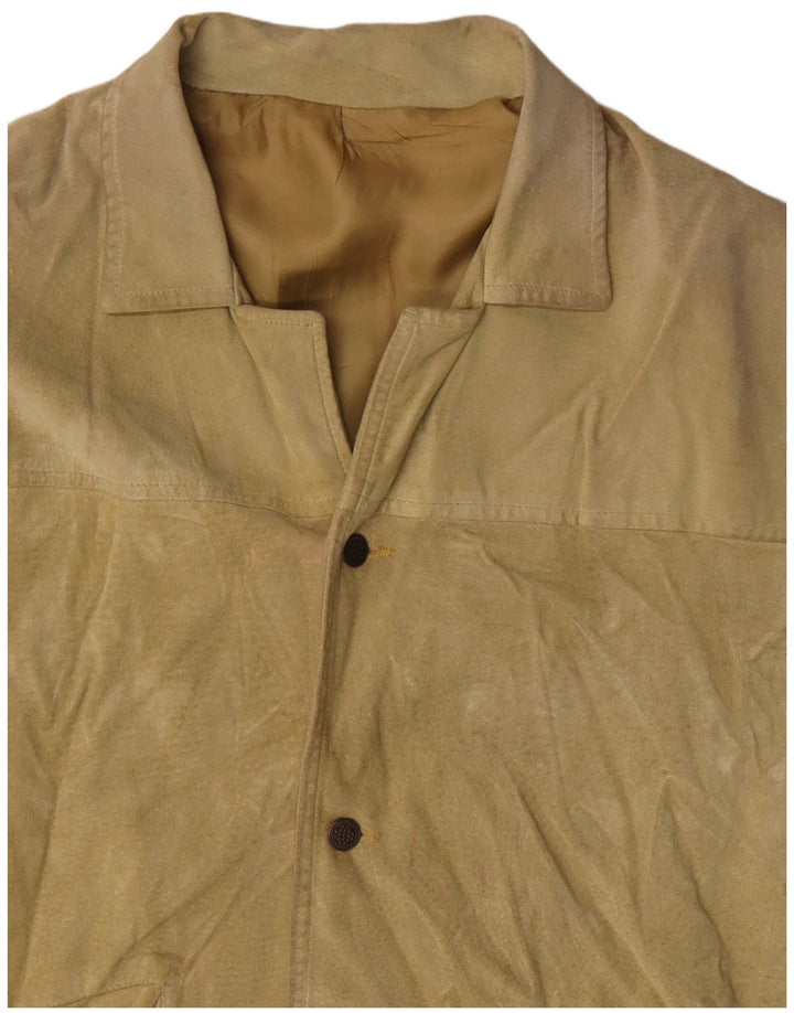 Colombus Mens Suede Jacket UK 38 Medium Yellow