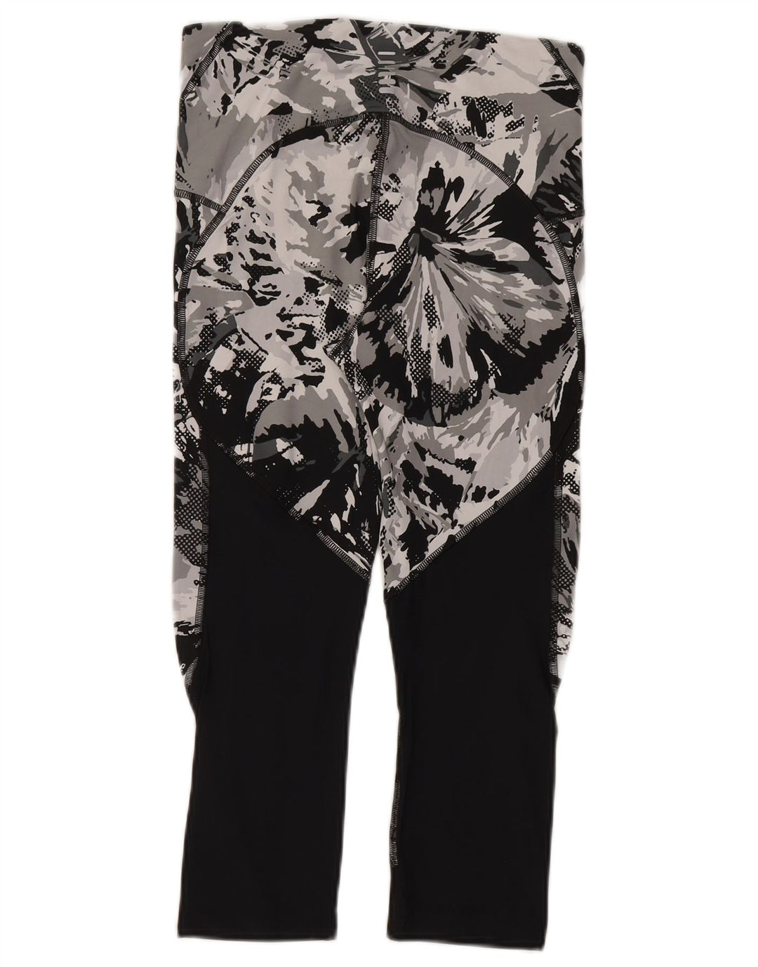 Under Armour Womens Crop Abstract Pattern Leggings UK 14 Medium Grey
