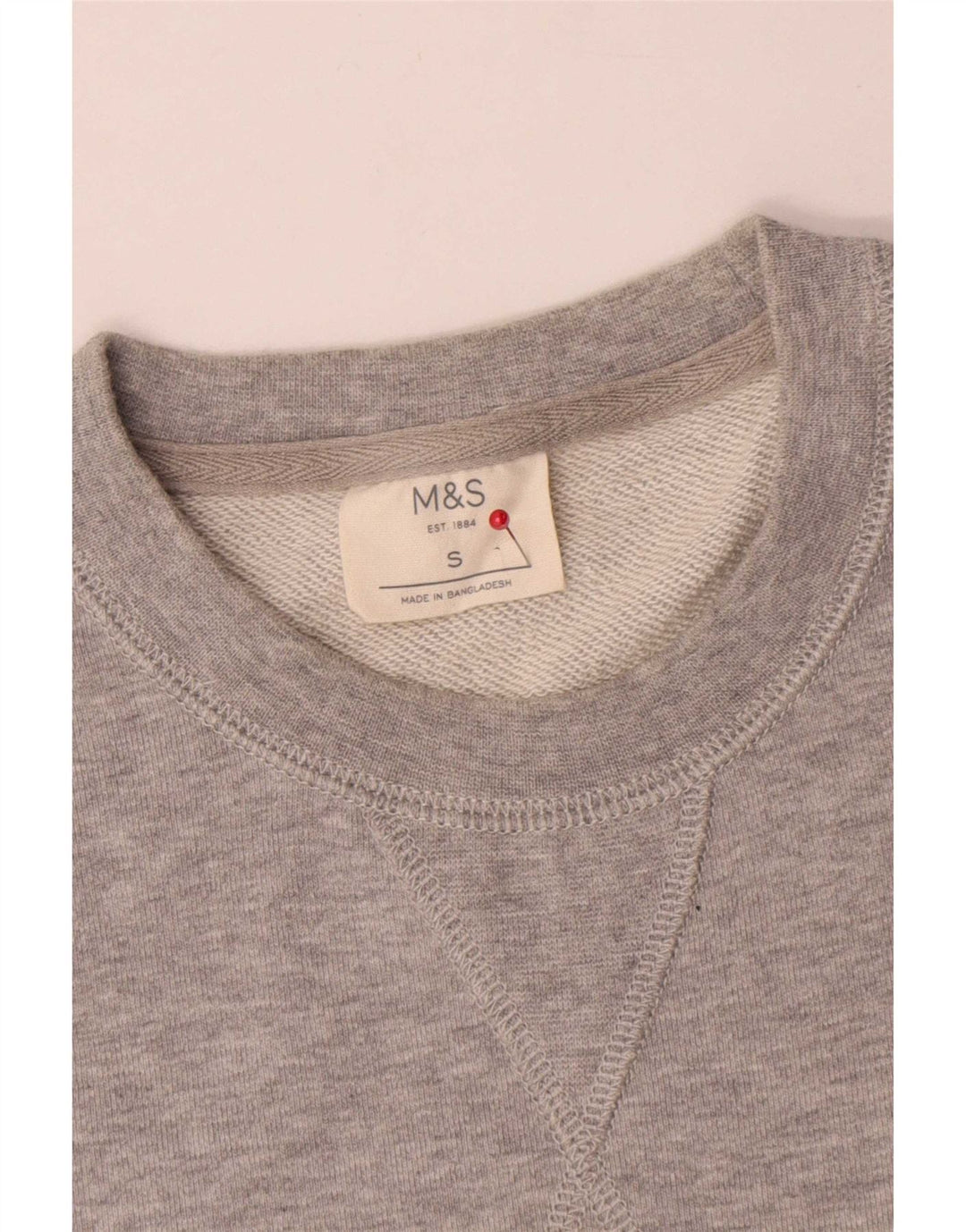 Marks & Spencer Mens Sweatshirt Jumper Small Grey Cotton