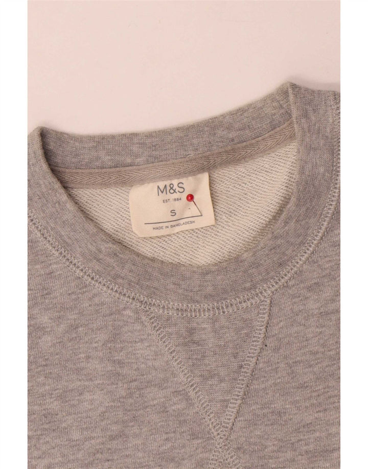 Marks & Spencer Mens Sweatshirt Jumper Small Grey Cotton