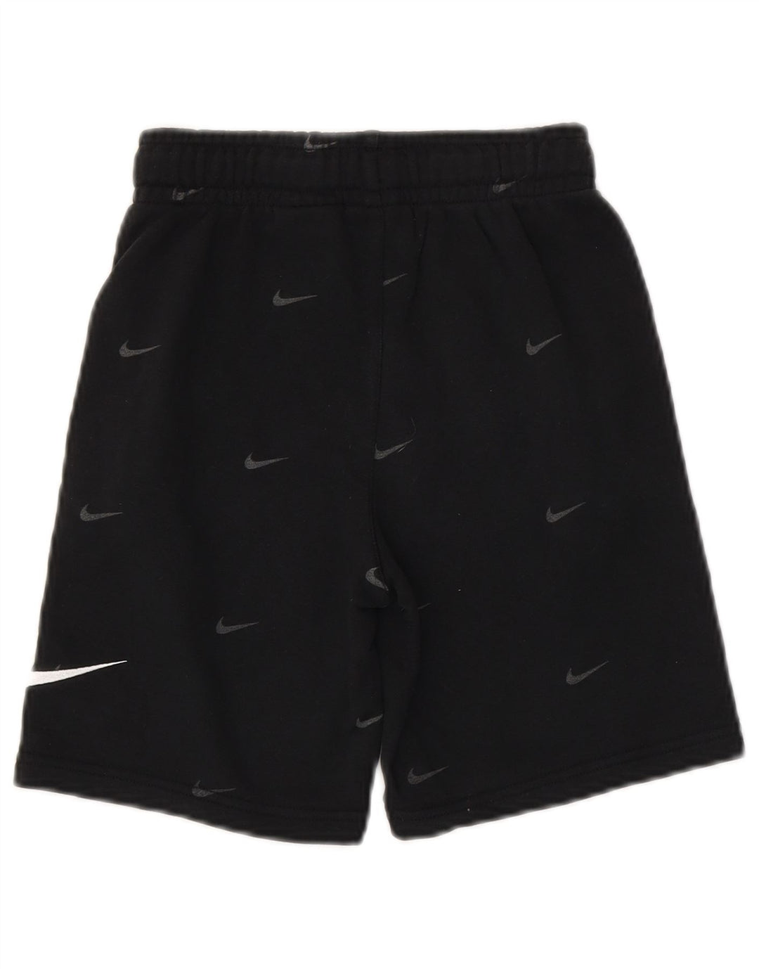 NIKE Boys Standard Fit Graphic Sport Shorts 8-9 Years Small Black Cotton