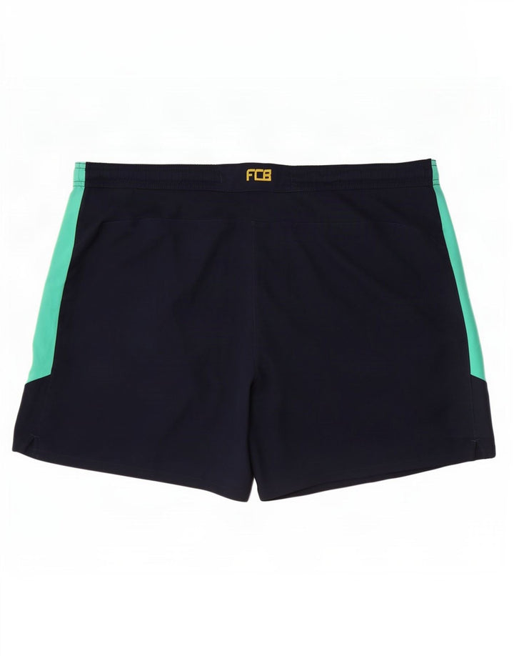 Nike Mens Barcelona Sport Shorts Medium Navy Blue Colourblock Polyester