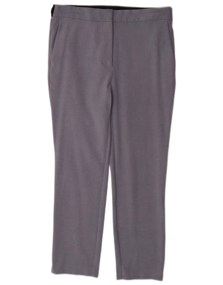 Zara Womens Straight Chino Trousers XL W32 L27 Blue Polyester