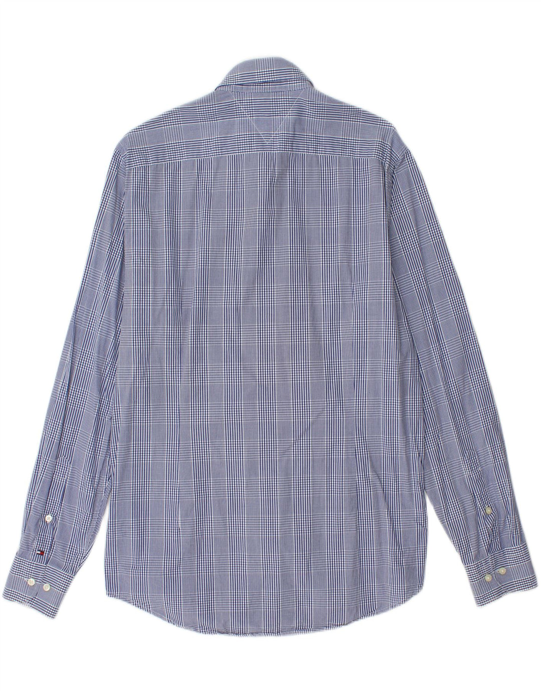 TOMMY HILFIGER Mens New York Fit Shirt Medium Blue Check Cotton Vintage Tommy Hilfiger and Second-Hand Tommy Hilfiger from Messina Hembry 