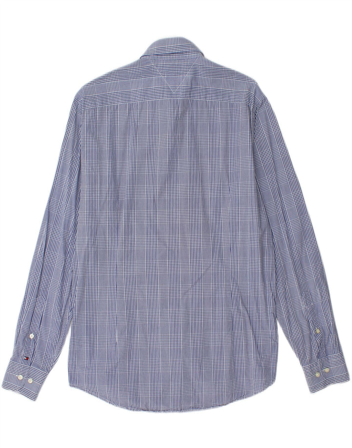 TOMMY HILFIGER Mens New York Fit Shirt Medium Blue Check Cotton Vintage Tommy Hilfiger and Second-Hand Tommy Hilfiger from Messina Hembry 