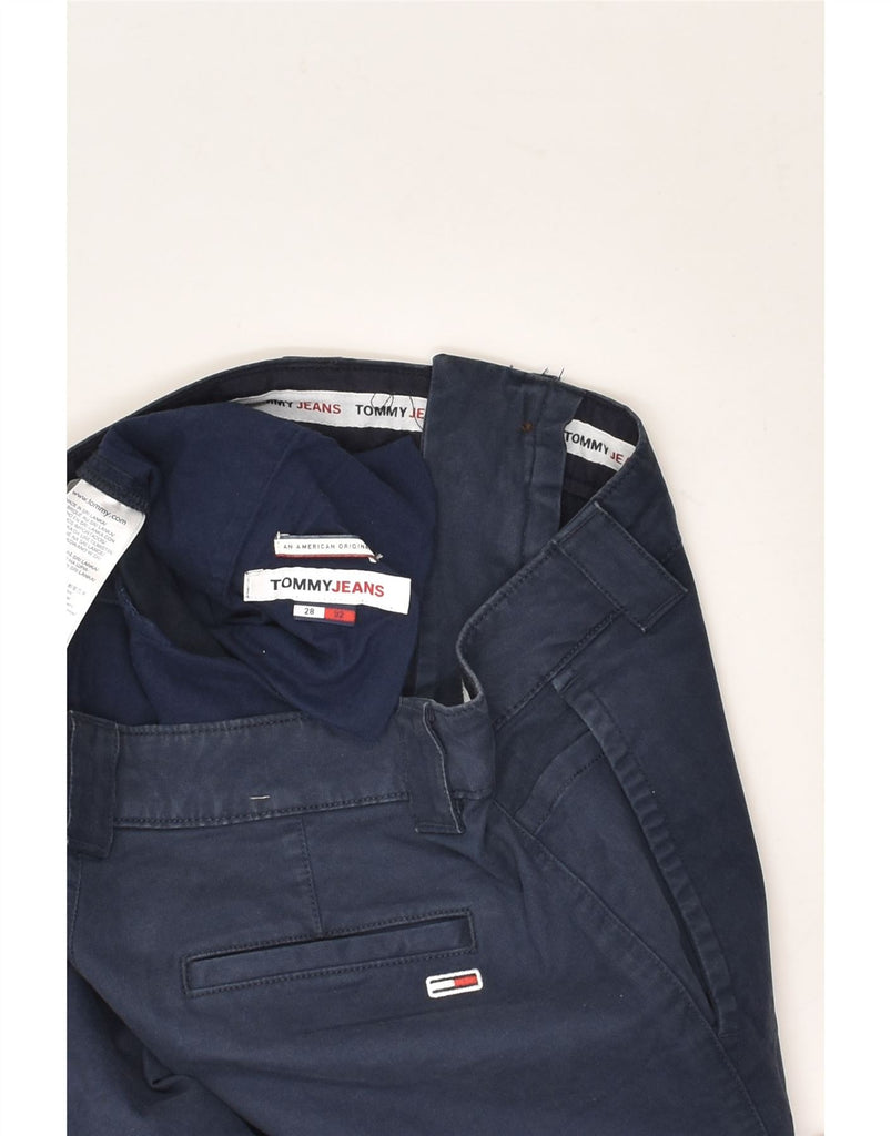 TOMMY HILFIGER Mens Straight Chino Trousers W28 L30 Navy Blue Cotton | Vintage Tommy Hilfiger | Thrift | Second-Hand Tommy Hilfiger | Used Clothing | Messina Hembry 