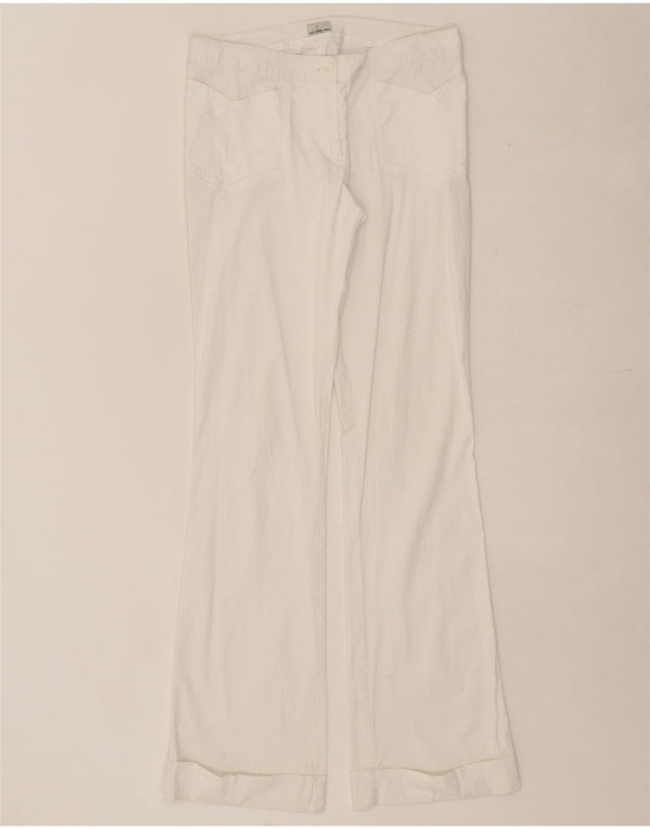 CALVIN KLEIN Womens Bootcut Casual Trousers W30 L32 White Cotton Vintage Calvin Klein and Second-Hand Calvin Klein from Messina Hembry 