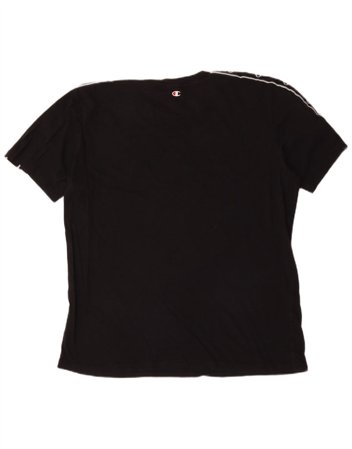 Champion Mens T-Shirt Top Large Black