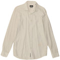 Hugo Boss Mens Slim Fit Shirt Size 40 15 3/4 Medium White Cotton